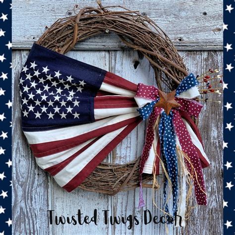 Patriotic Wreath 4th Of July Wreath Fourth Of July Decor Etsy In 2022