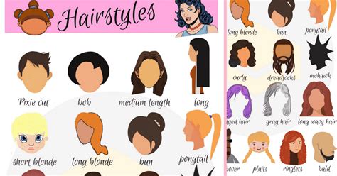 Get inspired and informed with our huge list of 23 different hairstyles for women. Hairstyle Names: Types of Haircuts with Useful Pictures • 7ESL
