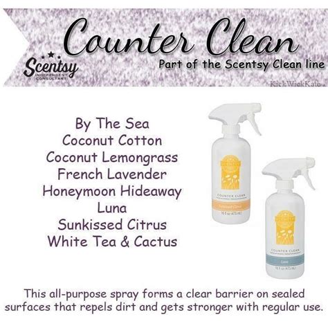 Scentsys Counter Clean All Purpose Spray Forms A Clear Barrier On