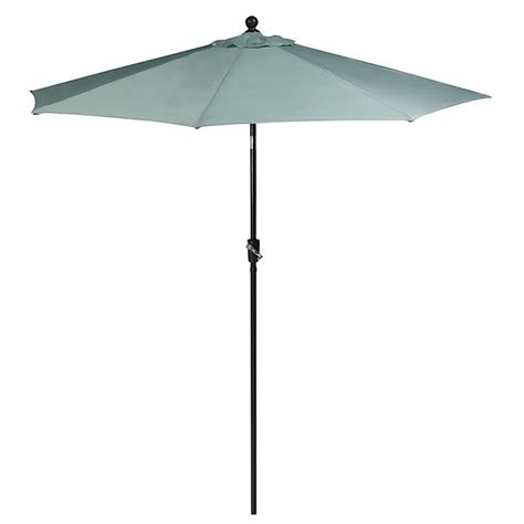 9 Foot Round Aluminum Patio Umbrella In Seaglass Bed Bath And Beyond