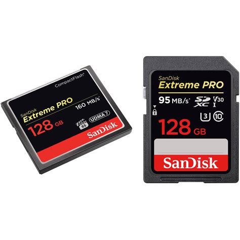 Sandisk 256gb Extreme Pro Compactflash And Sdxc Memory Card Kit 2