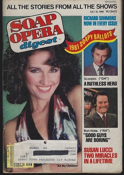 Soap Opera Digest July 21 1981 Susan Lucci Soap Opera Lucci