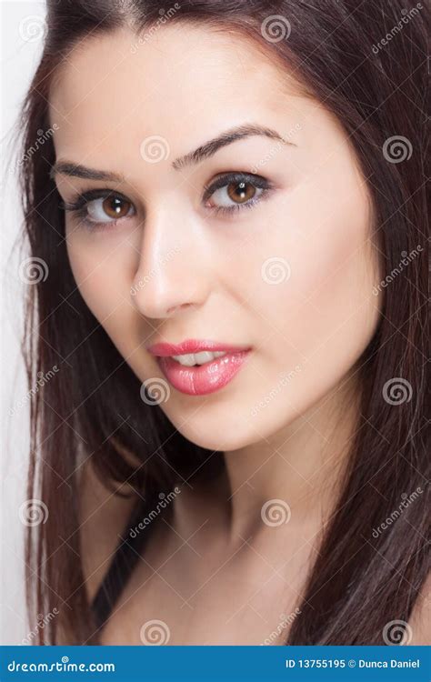 Face Of Fresh Beautiful Young Woman Stock Image Image Of Adult Alone