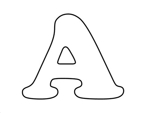 Moldes De Letras A Para Imprimir / Moldes De Letras Grandes Para