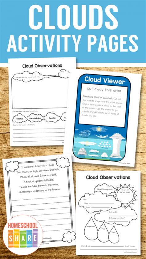Free Printable Cloud Worksheets Homeschool Share