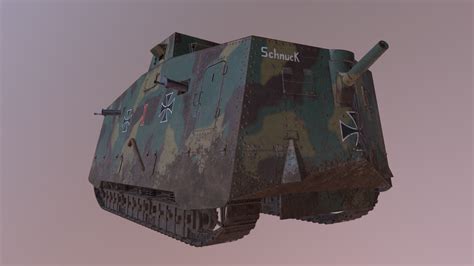 Ww1 German A7v Tank 3d Model By Hmhdeveloper Hmhdeveloper