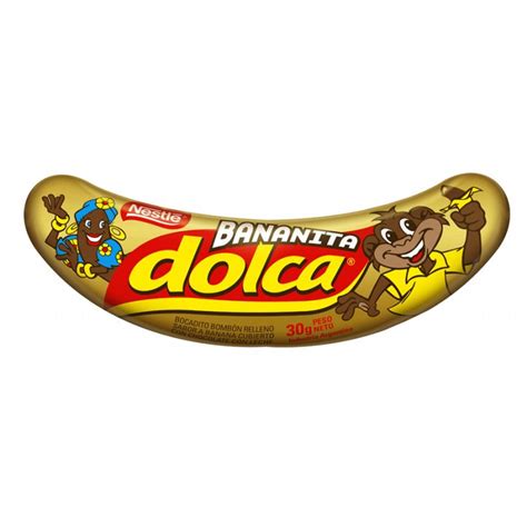 Bananita Dolca Banana Cream Filled With Chocolate Coating 30 G 105 Oz Box Of 16