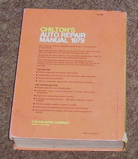 Sell 1979 Chilton Auto Repair Manual In Oak Lawn Illinois Us For Us