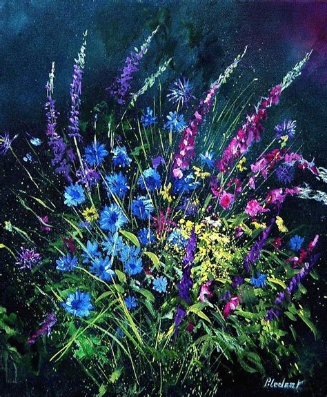 Bunch Of Wild Flowers Painting By Pol Ledent
