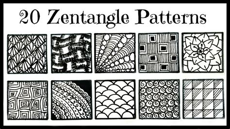 November 8, 2019 by addicted colorist 2 comments. Easy- 20 Zentangle Patterns for Beginners - YouTube