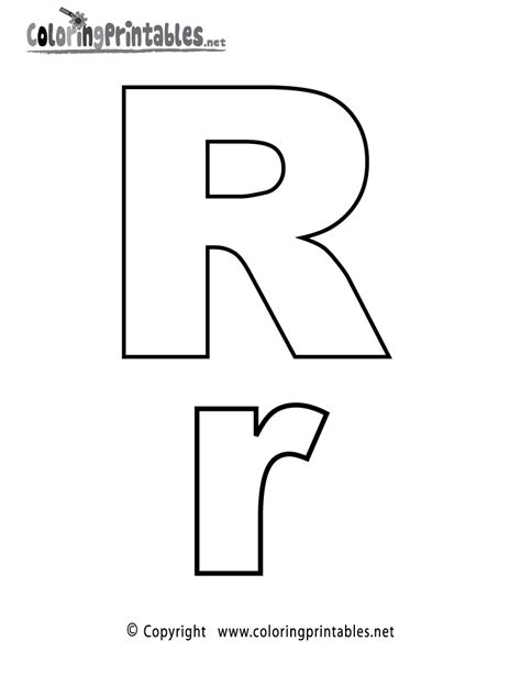 The letter r is the 18th letter of the alphabet & a consonant. Alphabet Letter R Coloring Page - A Free English Coloring ...