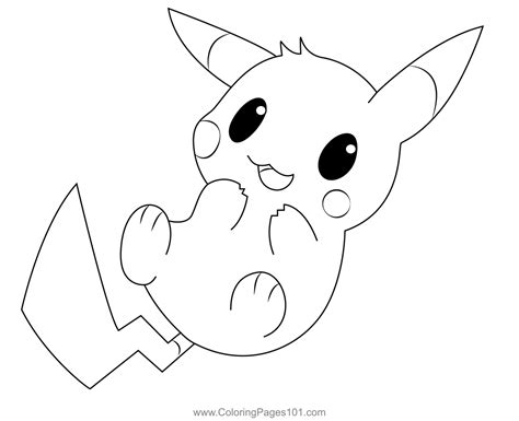 Little Baby Pikachu Coloring Page For Kids Free Pikachu Printable