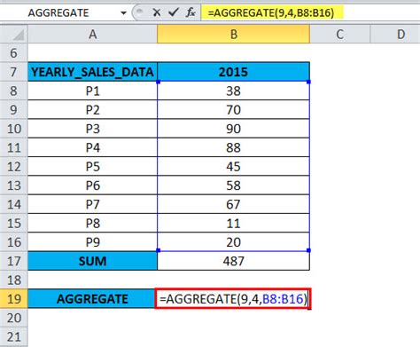 Aggregate In Excel Formula Examples How To Use Aggregate
