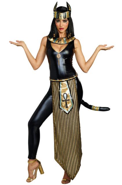 brand new egyptian goddess bastet kitty of de nile adult costume ebay