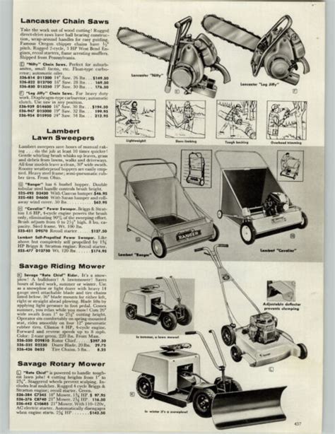 1959 Paper Ad Lancaster Chain Saw Nifty Model Log Jiffy Savage Riding