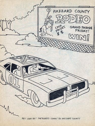 Dukes of hazzard coloring page. Hey look Bo! The rodeo's comin' to Hazzard County | The ...