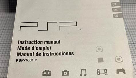 PSP Playstation Portable Console Instruction Manual & Quick Reference