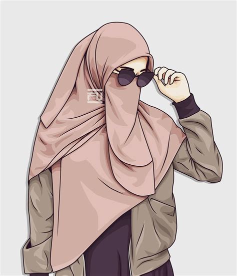 Gambar Kartun Hijab Syar I Terbaru