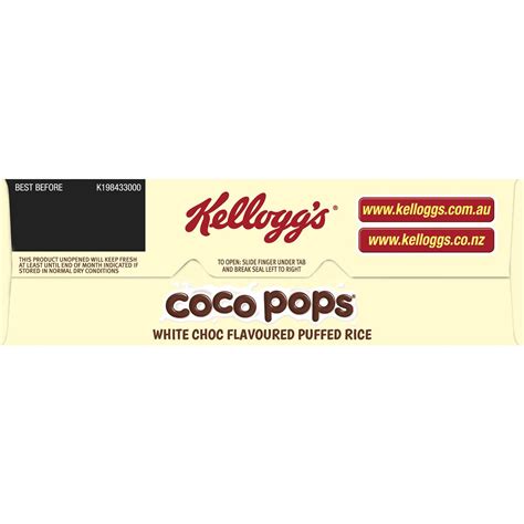 Kelloggs Coco Pops White Choc Flavour Breakfast Cereal 350g Woolworths