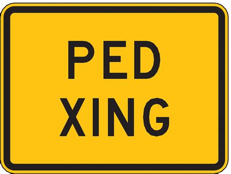Lyle Ped Xing Traffic Sign Sign Legend Ped Xing Mutcd Code W11 2p 18