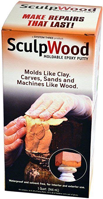 System Three 1 Quart Sculpwood Moldable Epoxy Putty 90301 Painting