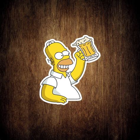 Adesivo Sticker Homer Simpson Beer Elo7 Produtos Especiais