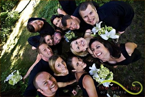 Fun Nontraditional Wedding Party Picture At Bridal Veil Lakes