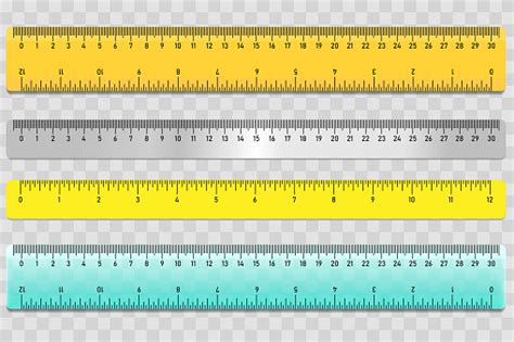 Rulers Marked In Centimeters And Inches Stock Illustration Download
