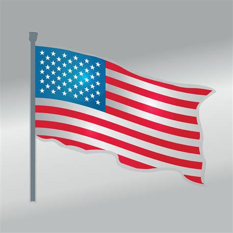 Vector Illustration Image Of The United States Of America Usa Waving
