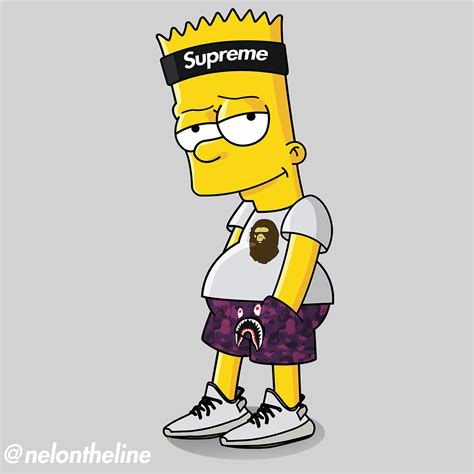 Supreme Bape Bart Simpson Wallpapers On Wallpaperdog