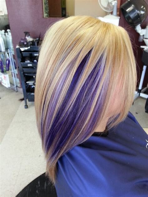 Barbie doll blonde hair with pink streaks and blue eyes. 17 Stylish Hair Color Designs: Purple Hair Ideas to Try ...