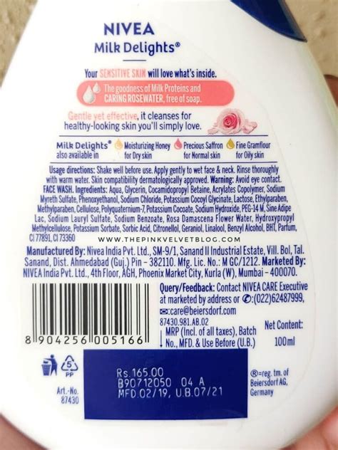 Nivea Milk Delights Caring Rosewater Face Wash Review The Pink Velvet
