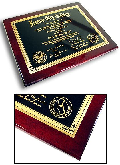 Metal Diploma And Certificate Plaques