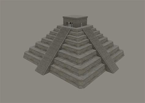 3d Asset Realtime Mayan Temple Cgtrader