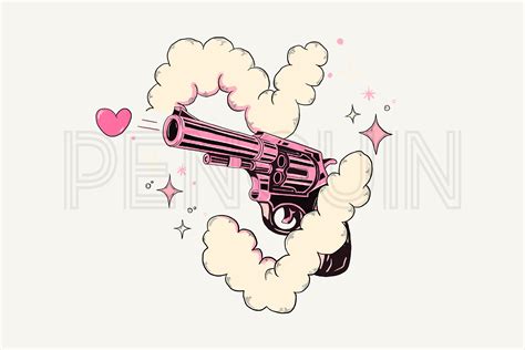 Gun Heart Valentines Day Sublimation Graphic By Penguin · Creative Fabrica
