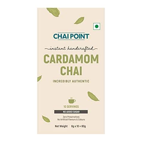 Buy CHAI POINT Cardamom Instant Tea Without Sugar Elaichi Tea 20