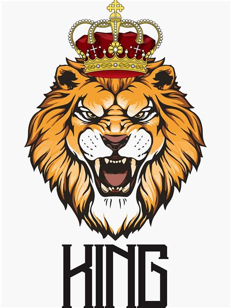 lion the king of the jungle sticker for sale by artfultees redbubble