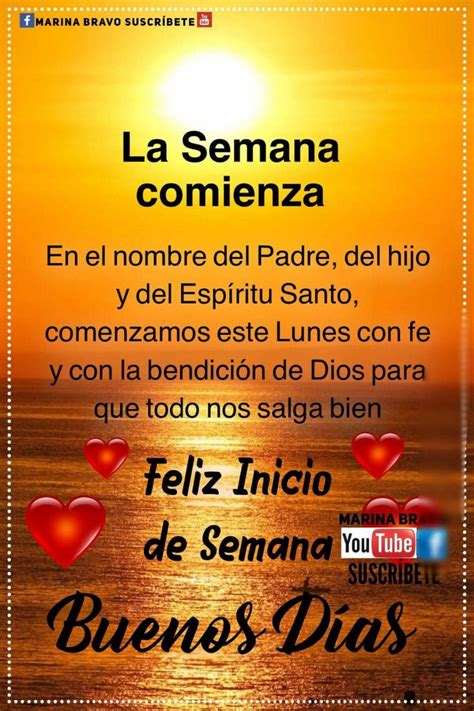 El lunes es el día que abre mírate a ti mismo cada vez más fuerte y viviendo una vida más plena, feliz y saludable. Pin by Norma Torres on Feliz Inicio de Semana!!! | Good ...