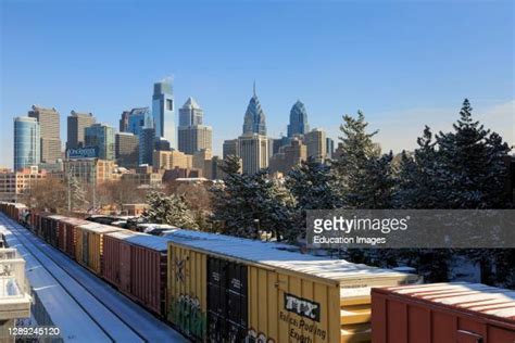 Philadelphia Skyline Winter Photos And Premium High Res Pictures