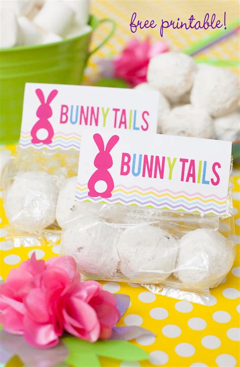 Free Easter Printable Bunny Tails Favor Frog Prince Paperie