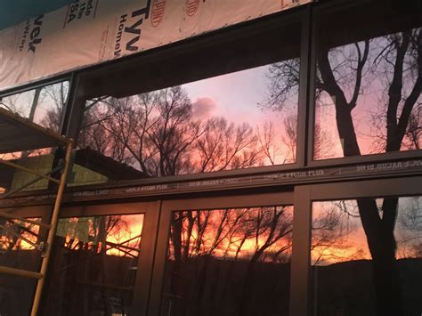 Sunset Reflection In Windows Of New House Windows New Homes Sunset