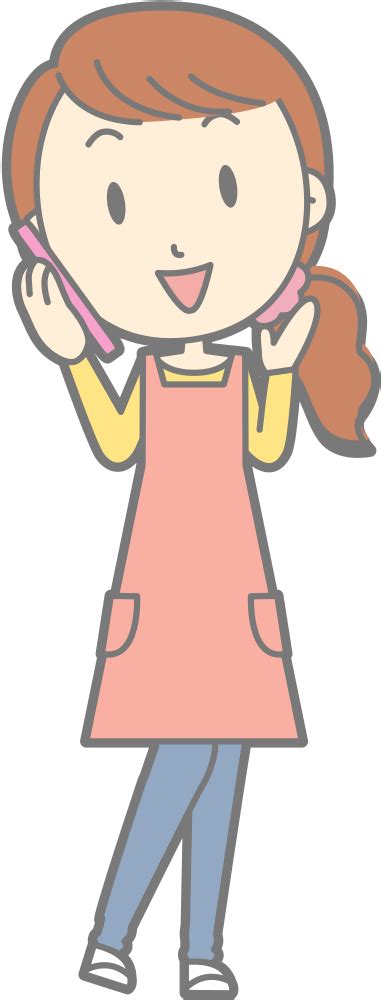 Download Female Using Smartphone Mom And Baby Cartoon Png Clipartkey