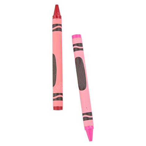 Pink Crayon Red Crayon Crayon Brush Art Png Transparent Image And