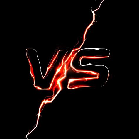 Versus Vs Logo Battle Headline Template Sparkling Lightning Design