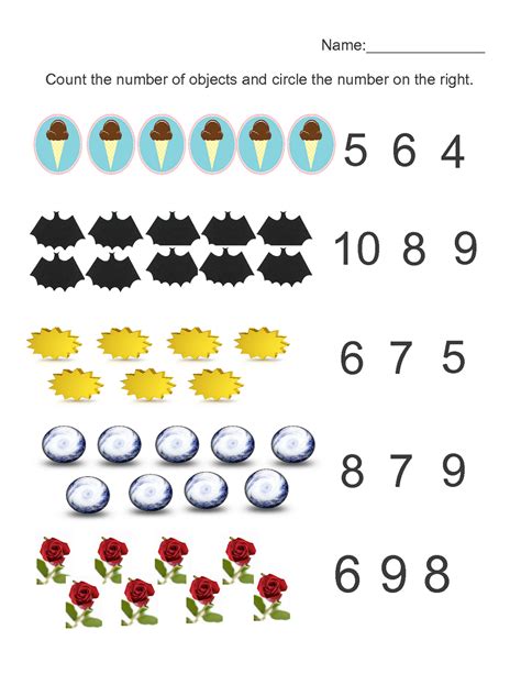 Numbers To 10 Worksheet For Grade 1