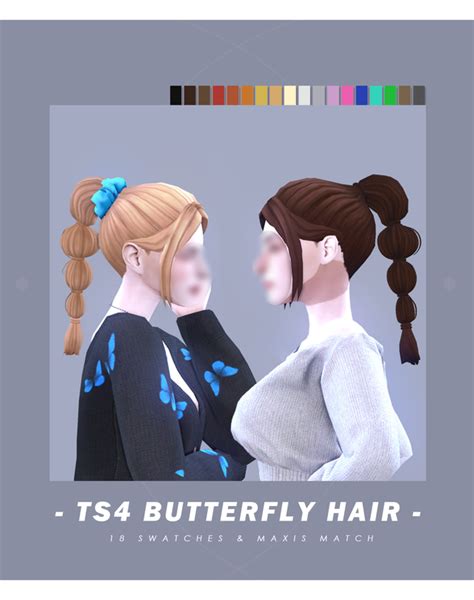 Bed Ts4 Fm Mm Berry Hair Bed Musae On Patreon Sims 4 Characters Sims