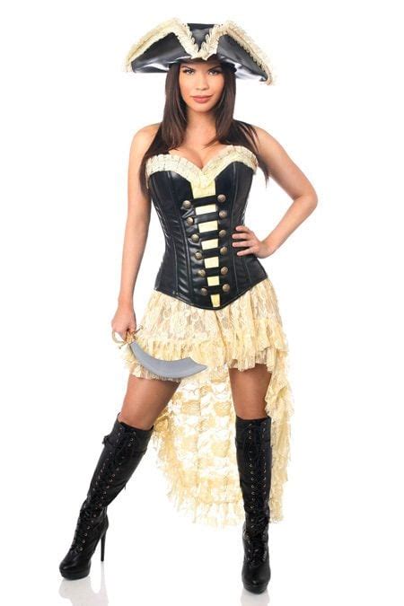 daisy corsets pirate wench 4 piece corset costume