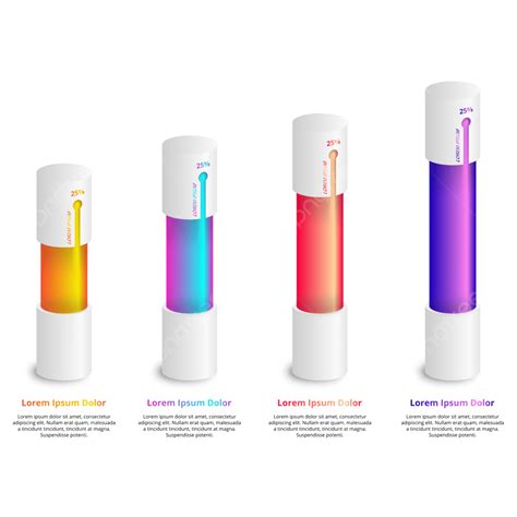 Neon 3d Infographic Element Presentation Neon 3d Infographic Png And