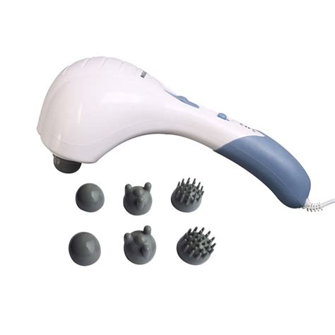 Electric Handheld Massager Hammer Vibrating Double Head Neck Back Body Relax Stick Roller 6