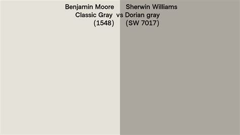 Benjamin Moore Classic Gray Vs Sherwin Williams Dorian Gray Sw